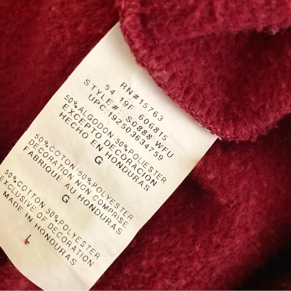 Champion Powerblend Crewneck Sweatshirt Red Wine Maroon Pullover Athletic Mens L - Picture 15 of 15